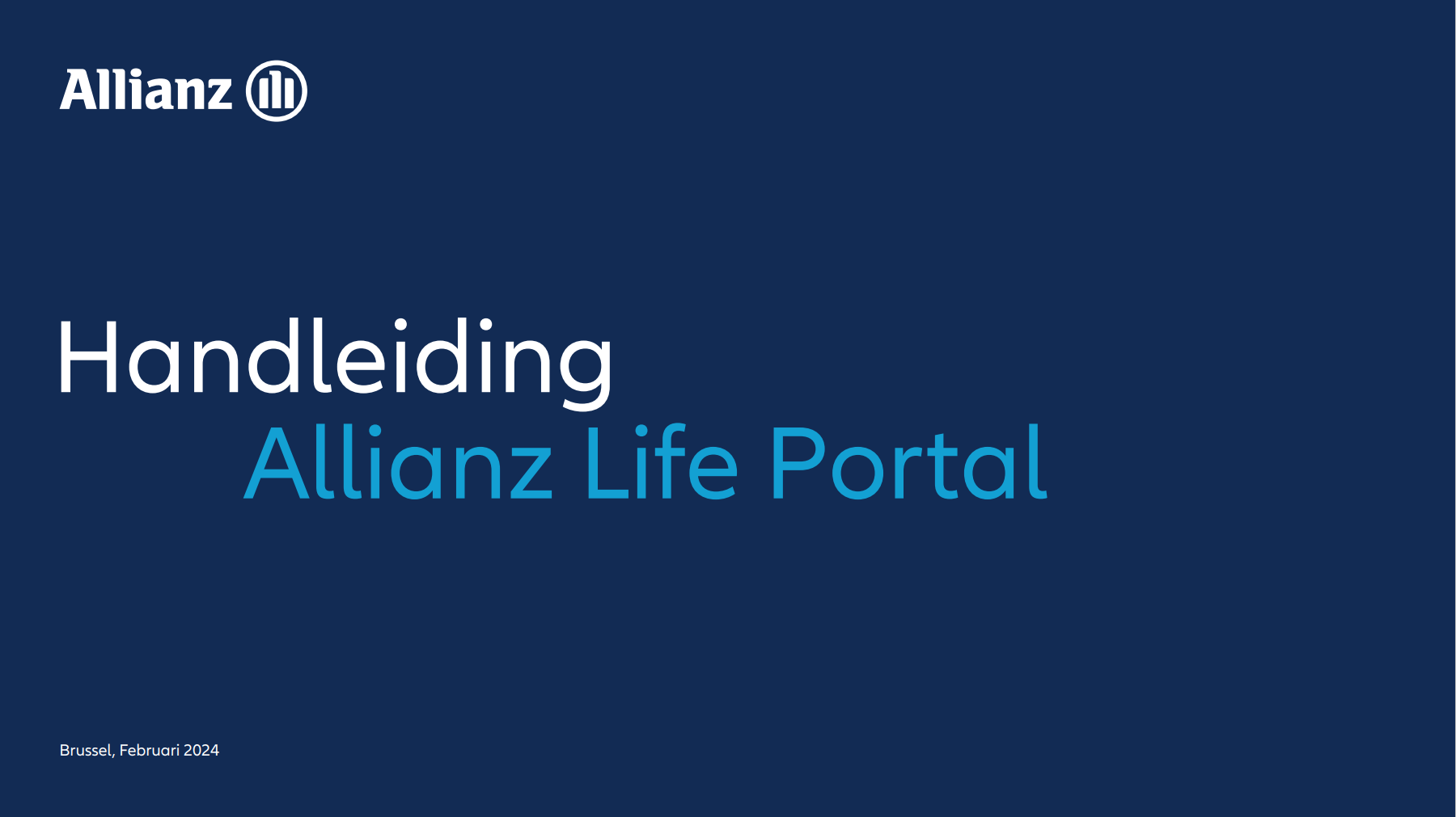 Allianz Life Portal - Handleiding